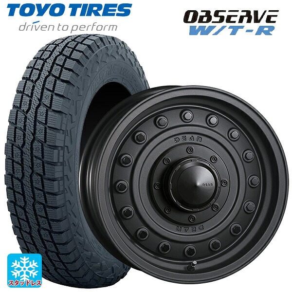 225/70R16 102/99Q トーヨー オブザーブ W/T-R クリムソン ディーン コロラド マットチャコールブラック 16-5.5J 国産車用 スタッドレスタイヤホイール4本セット