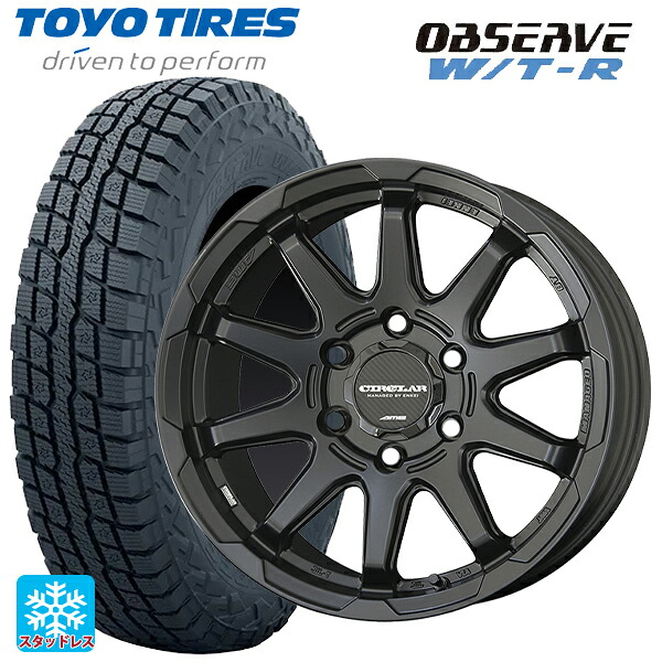 トヨタ ハイラックス(120系)用 265/70R17 112/109Q トーヨー オブザーブ W/T-R # 共豊 サーキュラー C10X # マットブラック 新品スタッドレスタイヤホイール 4本セット
