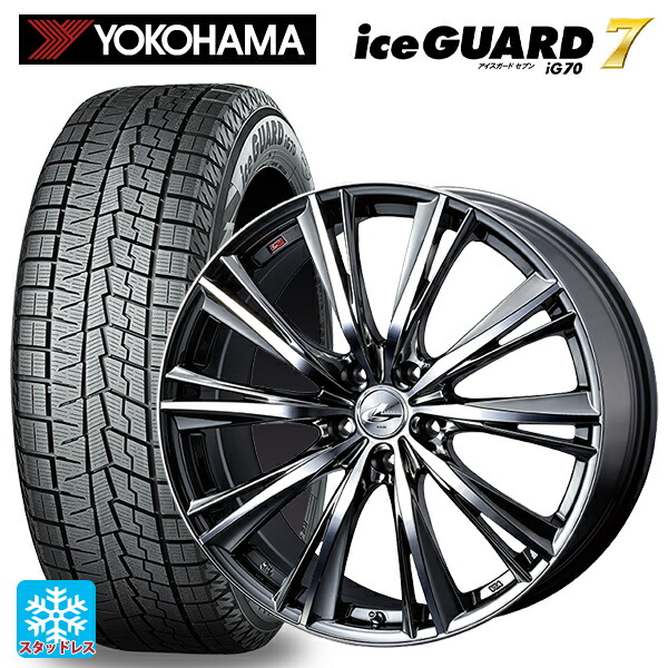 ホンダ ヴェゼル(RV系)用 2025年製 225/50R18 95Q ヨコハマ アイスガード7(IG70) # ウェッズ レオニス WX BMCMC 新品スタッドレスタイヤホイール 4本セット