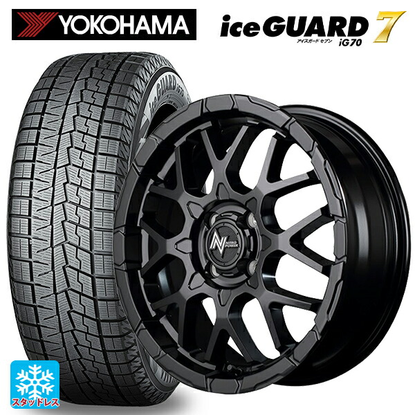 165/50R15 73Q ヨコハマ アイスガード7(IG70) エムアイディー ナイトロパワー M28バレットKC セミグロスブラック 15-5J 国産車用 スタッドレスタイヤホイール4本セット