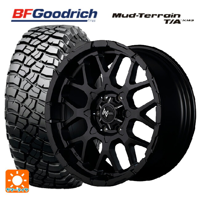 2024年製 265/65R17 120/117Q BFグッドリッチ マッドテレーン TA KM3 ブラックレター 正規品 # エムアイディー ナイトロパワー M28バレット セミグロスブラック 17-8J 国産車用 サマータイヤホイール4本セット