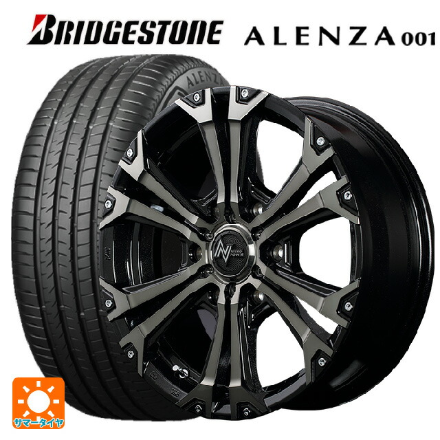 トヨタ ランドクルーザープラド(150系)用 265/60R18 110V ブリヂストン アレンザ001 正規品 エムアイディー ナイトロパワー ジャベリン ブラックメタリックブラッククリア+ピアス&ミルド 新品サマータイヤホイール 4本セット