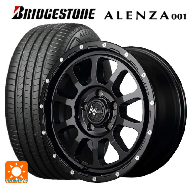 トヨタ ヤリスクロス(10系)用 215/65R16 98H ブリヂストン アレンザ001 正規品 エムアイディー ナイトロパワー M10パーシングS セミグロスブラック／マシニング 新品サマータイヤホイール 4本セット