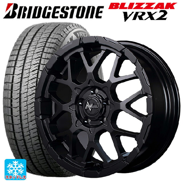 2024年製 195/60R16 89Q ブリヂストン ブリザック VRX2 正規品 エムアイディー ナイトロパワー M28バレットエス セミグロスブラック 16-7J 国産車用 スタッドレスタイヤホイール4本セット