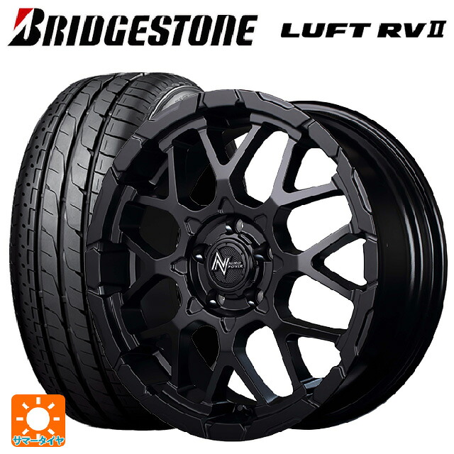 215/60R16 95H ブリヂストン ルフトRV2(日本製) 正規品 # エムアイディー ナイトロパワー M28バレットエス セミグロスブラック 16-7J 国産車用 サマータイヤホイール4本セット