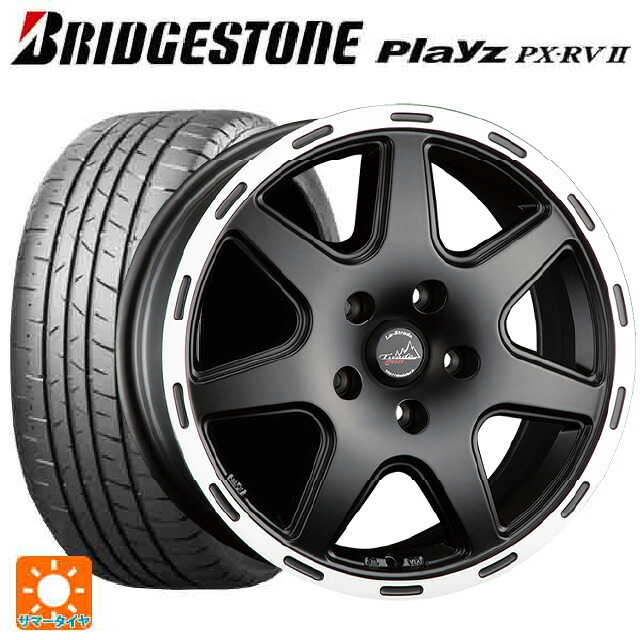ジープ レネゲード 4xe(BV系)用 215/60R17 96H ブリヂストン プレイズ PX-RV2 正規品 阿部商会 ラ･ストラーダ ティラードクロス マットブラックリムポリッシュ 新品サマータイヤホイール 4本セット