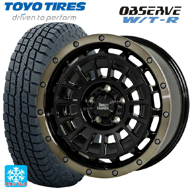 ジープ ラングラー(JL系)用 265/70R17 112/109Q トーヨー オブザーブ W/T-R # ホットスタッフ バークレイハードロック ローガン BK/BRC 新品スタッドレスタイヤホイール 5本セット