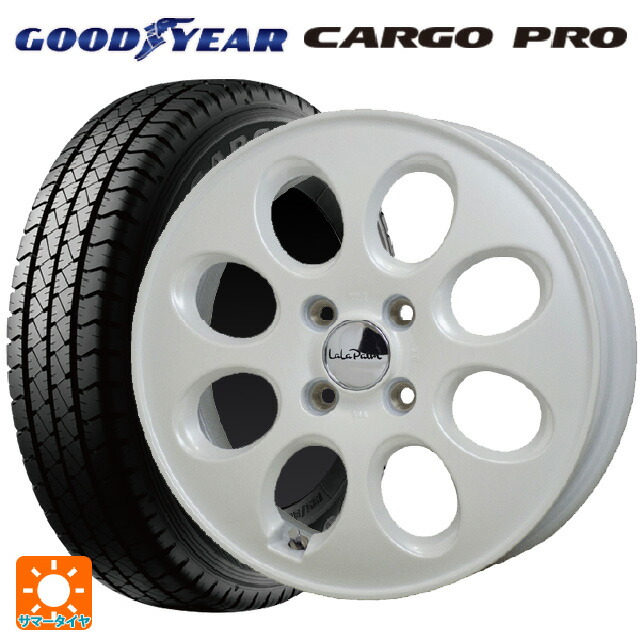 145/80R12 80/78N グッドイヤー カーゴプロ ホットスタッフ ララパーム オーバル PW 12-3.5J 国産車用 サマータイヤホイール4本セット