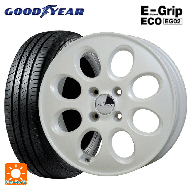 165/55R14 72V グッドイヤー エフィシェントグリップ エコ EG02 ホットスタッフ ララパーム オーバル PW 14-4.5J 国産車用 サマータイヤホイール4本セット