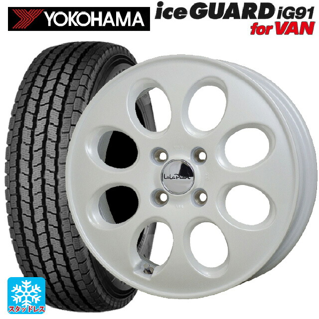2025年製 145/80R12 80/78N ヨコハマ アイスガード IG91 for VAN ホットスタッフ ララパーム オーバル PW 12-3.5J 国産車用 スタッドレスタイヤホイール4本セット