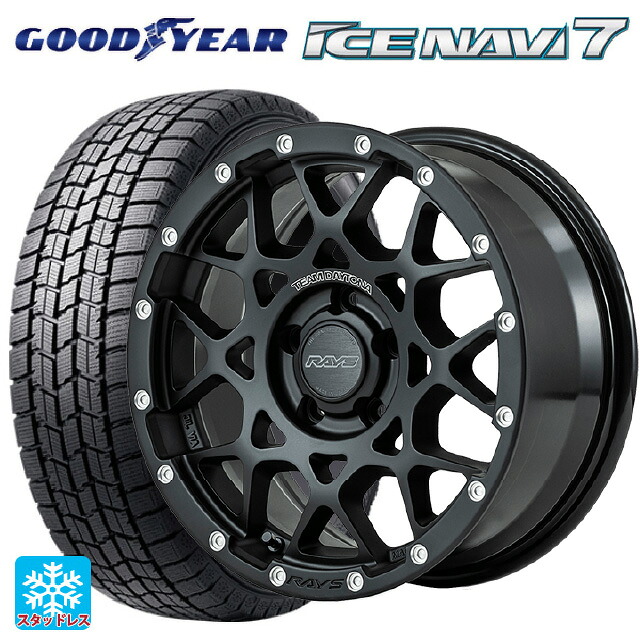 205/60R16 92Q グッドイヤー アイスナビ7(数量限定) # レイズ チームデイトナ M8 # N2 16-7J 国産車用 スタッドレスタイヤホイール4本セット|タイヤホイール専門店コニシタイヤ