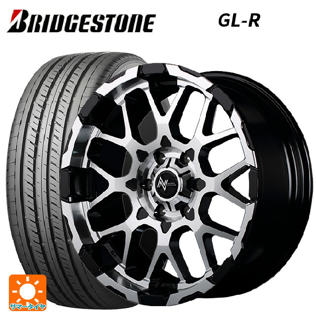 215/60R17 109/107R ブリヂストン GL-R 正規品 エムアイディー ナイトロパワー M28バレット ブラック/ミラーカット 17-6.5J 国産車用 サマータイヤホイール4本セット
