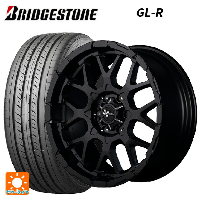 ニッサン NV350キャラバン(E26系)用 215/60R17 109/107R ブリヂストン GL-R 正規品 エムアイディー ナイトロパワー M28バレット セミグロスブラック 新品サマータイヤホイール 4本セット