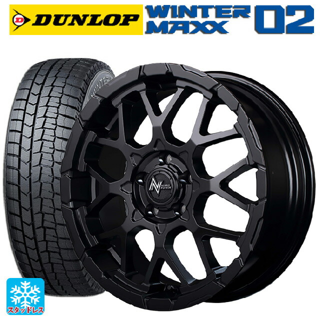 2024年製 225/50R18 95Q ダンロップ ウィンターマックス 02(WM02) # エムアイディー ナイトロパワー M28バレットエス セミグロスブラック 18-7J 国産車用 スタッドレスタイヤホイール4本セット|タイヤホイール専門店コニシタイヤ