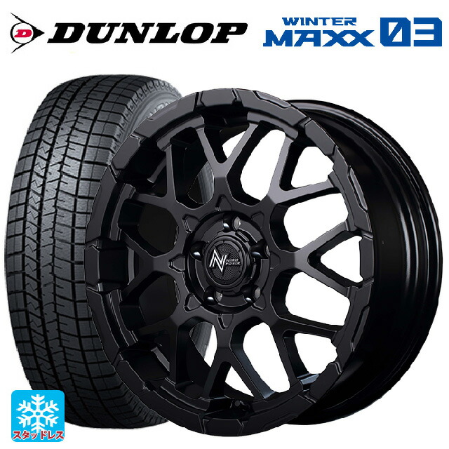 トヨタ ヤリスクロス(10系)用 215/65R16 98Q ダンロップ ウィンターマックス 03(WM03) エムアイディー ナイトロパワー M28バレットエス セミグロスブラック 新品スタッドレスタイヤホイール 4本セット