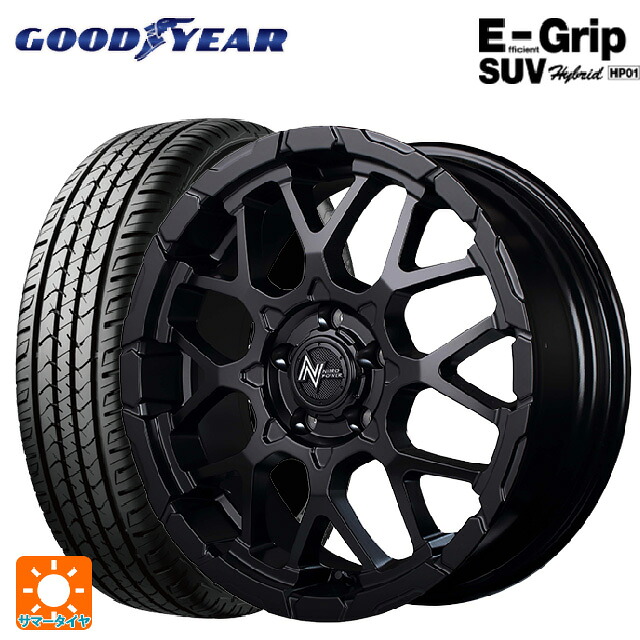 225/65R18 103H グッドイヤー エフィシェントグリップSUV HP01 エムアイディー ナイトロパワー M28バレットエス セミグロスブラック 18-7J 国産車用 サマータイヤホイール4本セット
