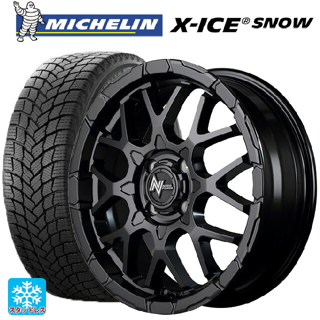 185/60R16 86H ミシュラン エックスアイス スノー 正規品 エムアイディー ナイトロパワー M28バレットKC セミグロスブラック 16-6J 国産車用 スタッドレスタイヤホイール4本セット