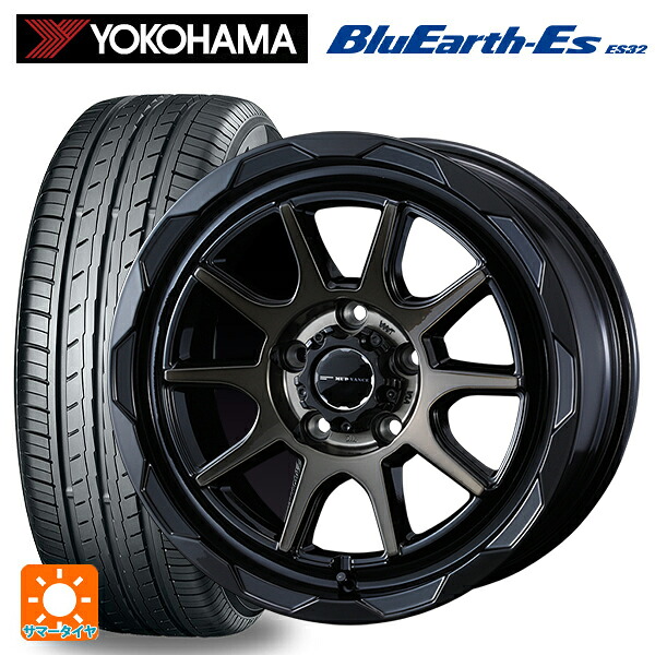 185/60R16 86H ヨコハマ ブルーアースEs ES32 ウェッズ マッドヴァンス06 # ブラックポリッシュブロンズクリア 16-6J 国産車用 サマータイヤホイール4本セット