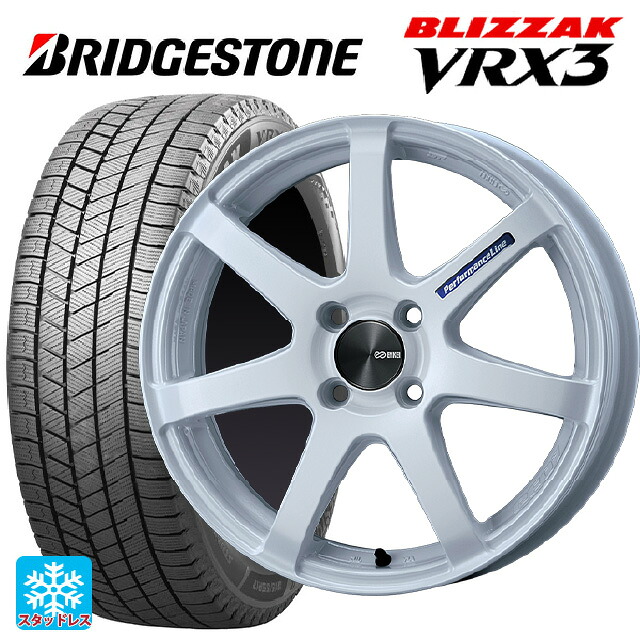 ダイハツ コペン(LA400K)用 165/50R16 75Q ブリヂストン ブリザック VRX3 正規品 # エンケイ パフォーマンスライン PF07 WH 新品スタッドレスタイヤホイール 4本セット
