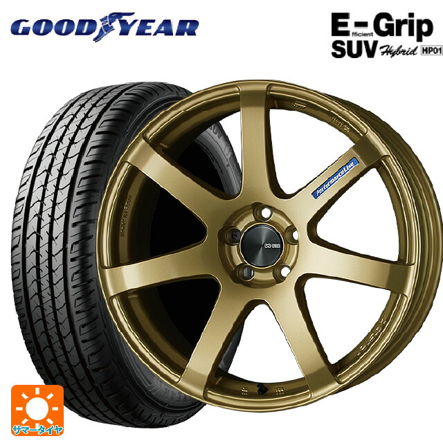 225/65R18 103H グッドイヤー エフィシェントグリップSUV HP01 エンケイ パフォーマンスライン PF07 GO 18-8J 国産車用 サマータイヤホイール4本セット