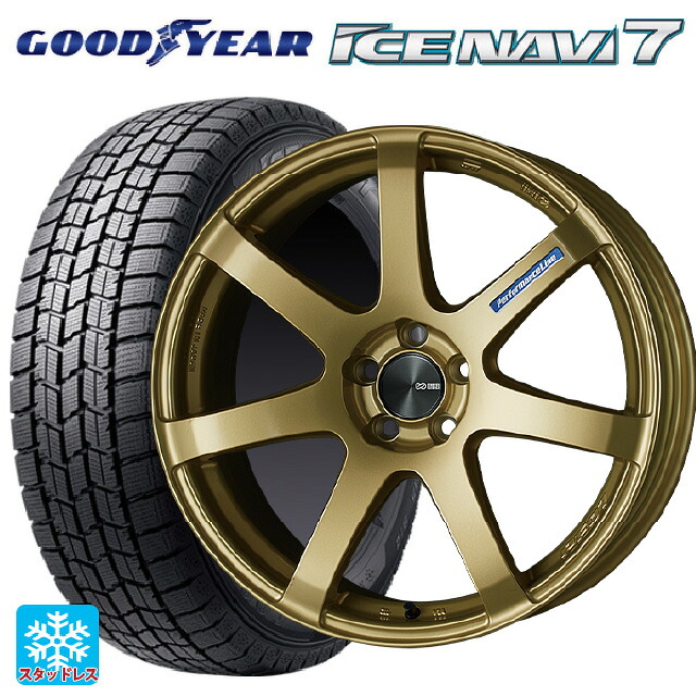2024年製 235/50R18 97Q グッドイヤー アイスナビ7(数量限定) # エンケイ パフォーマンスライン PF07 GO 18-8J 国産車用 スタッドレスタイヤホイール4本セット