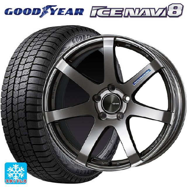トヨタ GR86(ZN8)用 255/35R18 90Q グッドイヤー アイスナビ8 エンケイ パフォーマンスライン PF07 DS 新品スタッドレスタイヤホイール 4本セット