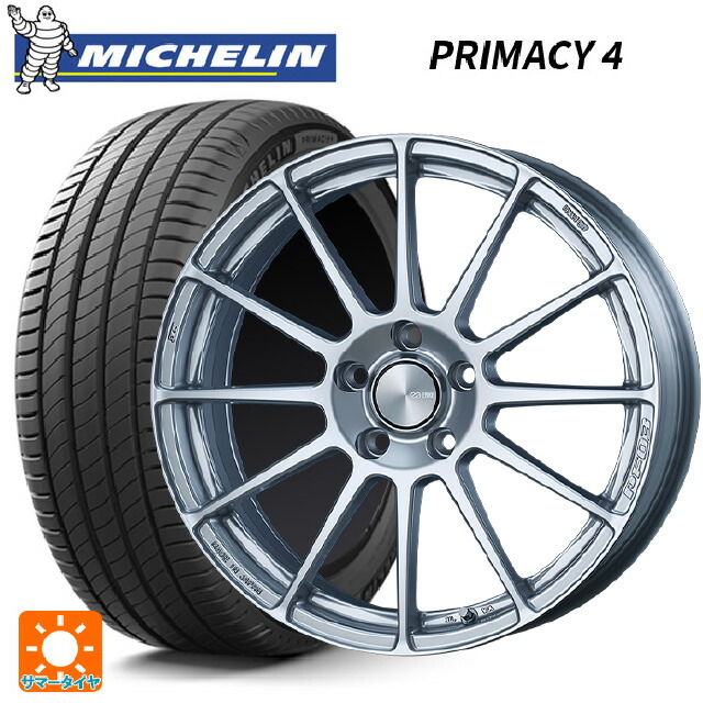トヨタ プリウス(50系)用 215/45R17 87W ミシュラン 正規品 プライマシー4 エンケイ パフォーマンスライン PF03 スパークルシルバー 新品サマータイヤホイール 4本セット