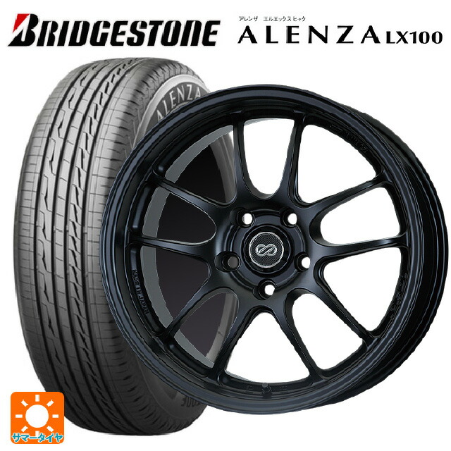 マツダ CX-80(KL5/KL3系)用 235/60R18 103H ブリヂストン アレンザLX100 正規品 # エンケイ パフォーマンスライン PF01 マットブラック 新品サマータイヤホイール 4本セット