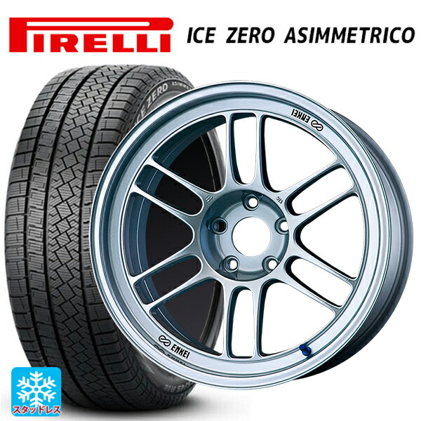 205/55R16 91H ピレリ アイスゼロ アシンメトリコ 正規品 エンケイ レーシング RPF1 シルバー 16-7J 国産車用 スタッドレスタイヤホイール4本セット