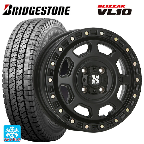 2025年製 145/80R12 80/78N ブリヂストン ブリザック VL10 正規品 # エムエルジェイ エクストリームJ XJ07 Satin Black 12-4J 国産車用 スタッドレスタイヤホイール4本セット 59,928円