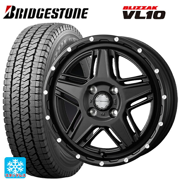 145/80R12 80/78N ブリヂストン ブリザック VL10 正規品 # ウェッズ マッドヴァンス07 FULL MAT BLACK 12-4J 国産車用 スタッドレスタイヤホイール4本セット｜タイヤホイール専門店コニシタイヤ 57,714円