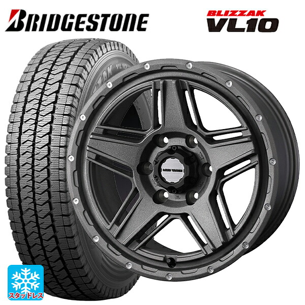 195/80R15 107/105N ブリヂストン ブリザック VL10 正規品 # ウェッズ マッドヴァンス07 FLINT GRAY 15-6J 国産車用 スタッドレスタイヤホイール4本セット｜タイヤホイール専門店コニシタイヤ