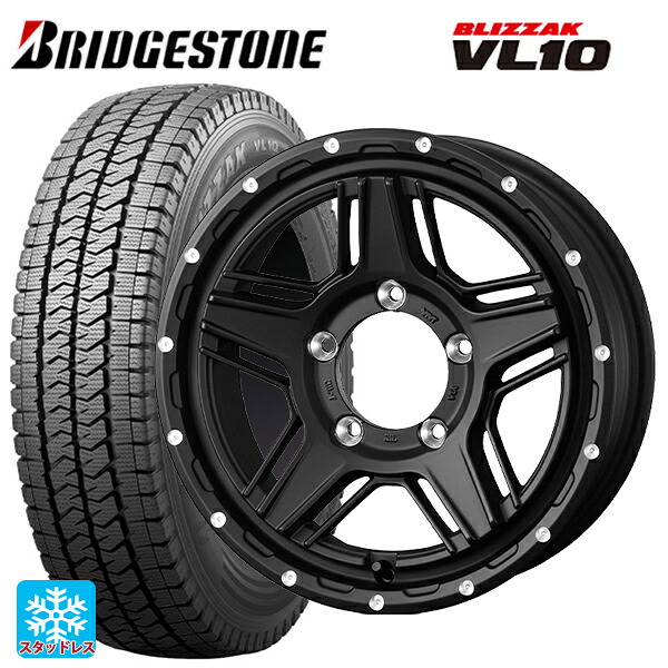 スズキ ジムニーノマド(JC74W)用 2025年製 195/80R15 107/105N ブリヂストン ブリザック VL10 正規品 # ウェッズ マッドヴァンス07 FULL MAT BLACK 新品スタッドレスタイヤホイール 4本セット