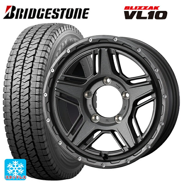スズキ ジムニーシエラ(74系)用 195/80R15 107/105N ブリヂストン ブリザック VL10 正規品 # ウェッズ マッドヴァンス07 FLINT GRAY 新品スタッドレスタイヤホイール 5本セット|タイヤホイール専門店コニシタイヤ