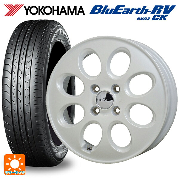 スズキ ハスラー(MR52/92S)用 165/70R14 81H ヨコハマ ブルーアース RV03CK # ホットスタッフ ララパーム オーバル PW 新品サマータイヤホイール 4本セット