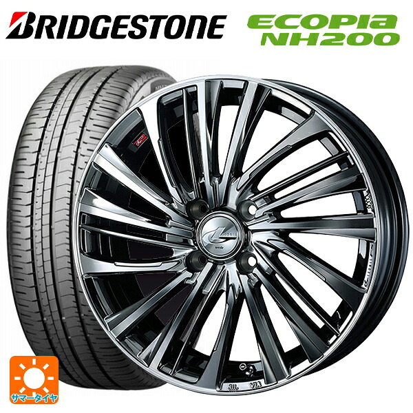 トヨタ アクア(PK16/PK15系)用 195/55R16 87V ブリヂストン エコピア NH200 正規品 ウェッズ レオニス FS BMCMC 新品サマータイヤホイール 4本セット