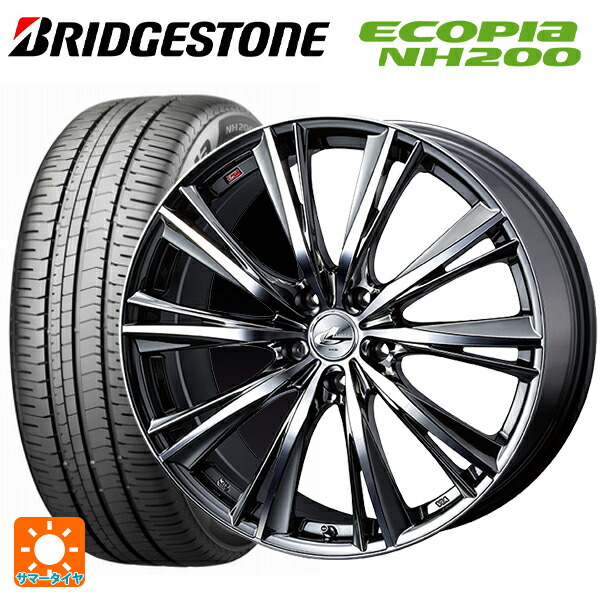 トヨタ プリウス(60系)用 195/50R19 88H ブリヂストン エコピア NH200 正規品 ウェッズ レオニス WX BMCMC 新品サマータイヤホイール 4本セット