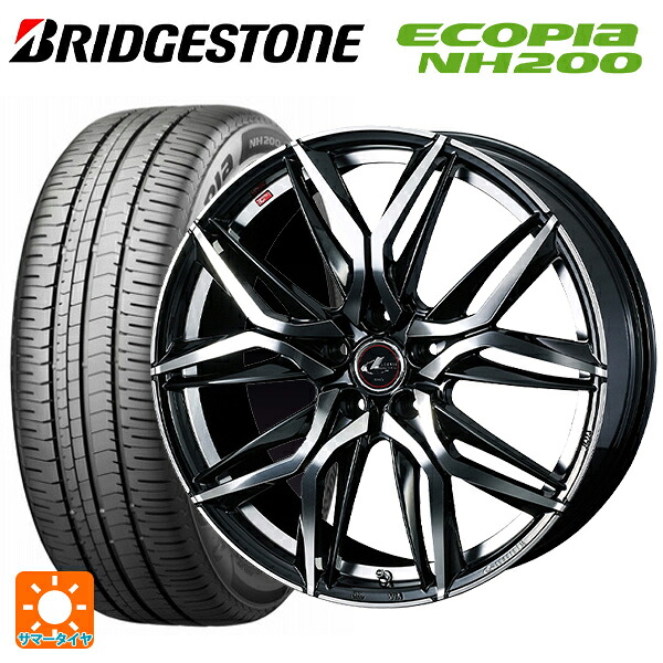 トヨタ プリウス(50系)用 205/55R16 91V ブリヂストン エコピア NH200 正規品 ウェッズ レオニス LM PBMC 新品サマータイヤホイール 4本セット