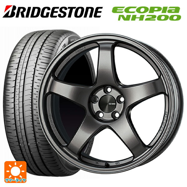 スバル レヴォーグ(VN系)用 225/45R18 95W XL ブリヂストン エコピア NH200 正規品 エンケイ パフォーマンスライン PF05 DS 新品サマータイヤホイール 4本セット