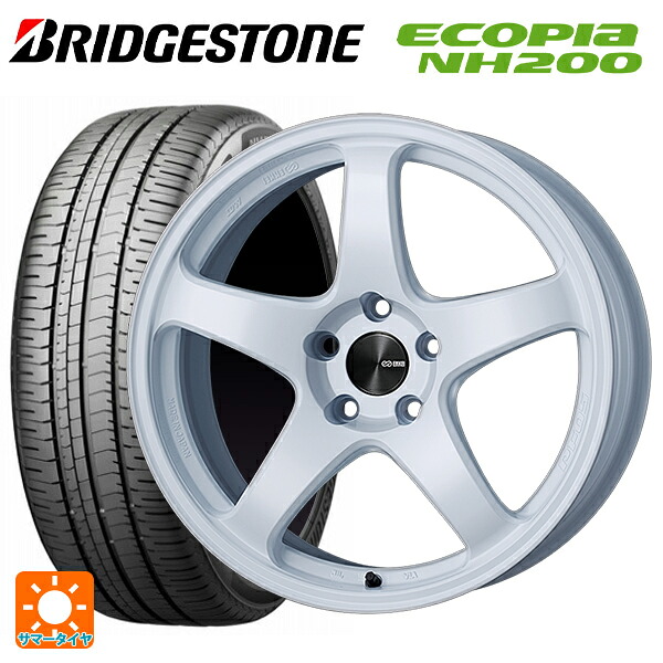 スバル レヴォーグ(VN系)用 225/45R18 95W XL ブリヂストン エコピア NH200 正規品 エンケイ パフォーマンスライン PF05 W 新品サマータイヤホイール 4本セット