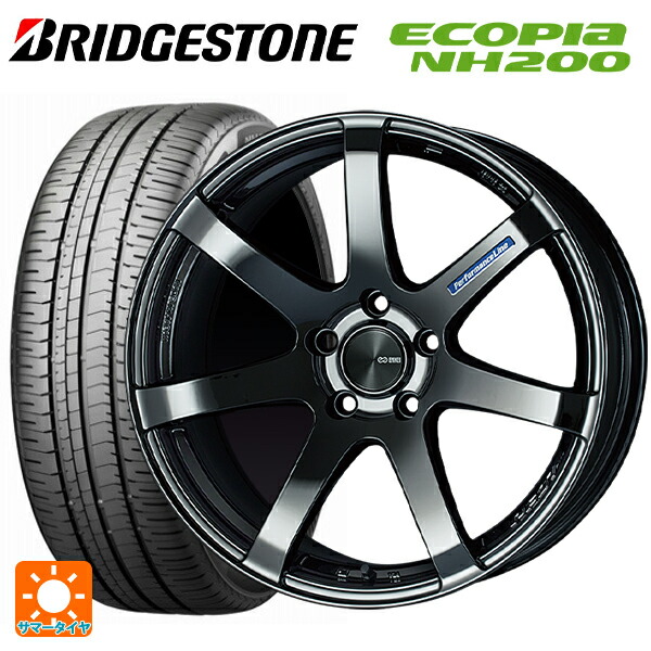 トヨタ プリウス(60系)用 195/50R19 88H ブリヂストン エコピア NH200 正規品 エンケイ パフォーマンスライン PF07 SBK 新品サマータイヤホイール 4本セット