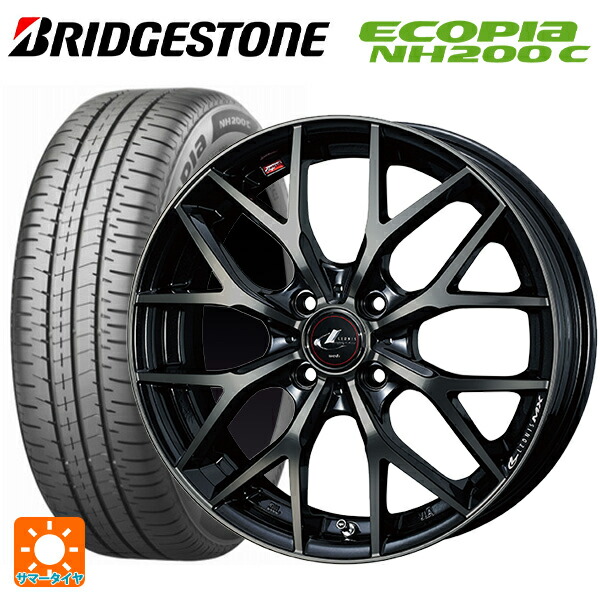 トヨタ アクア(PK16/PK15系)用 185/65R15 88S ブリヂストン エコピア NH200C 正規品 ウェッズ レオニス MX PBMC/TI 新品サマータイヤホイール 4本セット