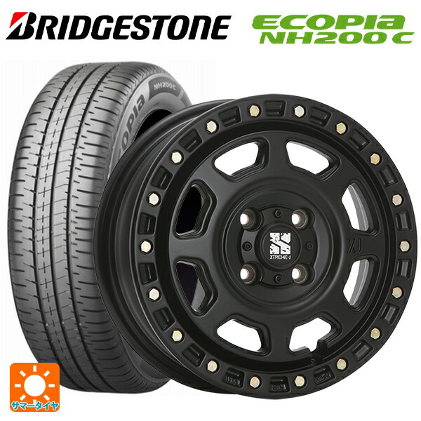 175/70R14 84S ブリヂストン エコピア NH200C 正規品 エムエルジェイ エクストリームJ XJ07 Satin Black 14-5J 国産車用 サマータイヤホイール4本セット｜タイヤホイール専門店コニシタイヤ