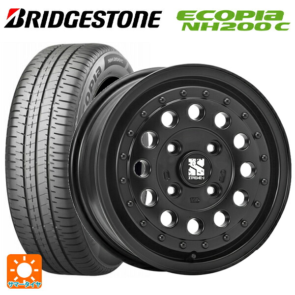 175/70R14 84S ブリヂストン エコピア NH200C 正規品 エムエルジェイ エクストリームJ ラギッド サテンブラック 14-5J 国産車用 サマータイヤホイール4本セット|タイヤホイール専門店コニシタイヤ