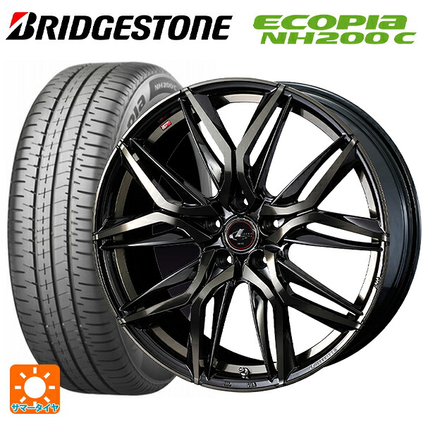 ホンダ フリード(GT系)用 185/65R15 88S ブリヂストン エコピア NH200C 正規品 ウェッズ レオニス LM PBMC/TI 新品サマータイヤホイール 4本セット