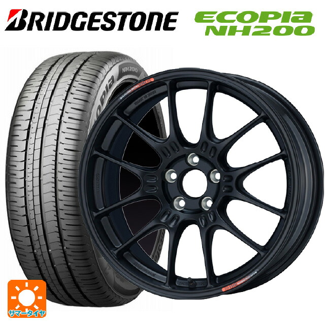 225/45R17 94W XL ブリヂストン エコピア NH200 正規品 エンケイ レーシング GTC02 For GR86 / BRZ Cup Matte Black 17-7.5J 国産車用 サマータイヤホイール4本セット|タイヤホイール専門店コニシタイヤ