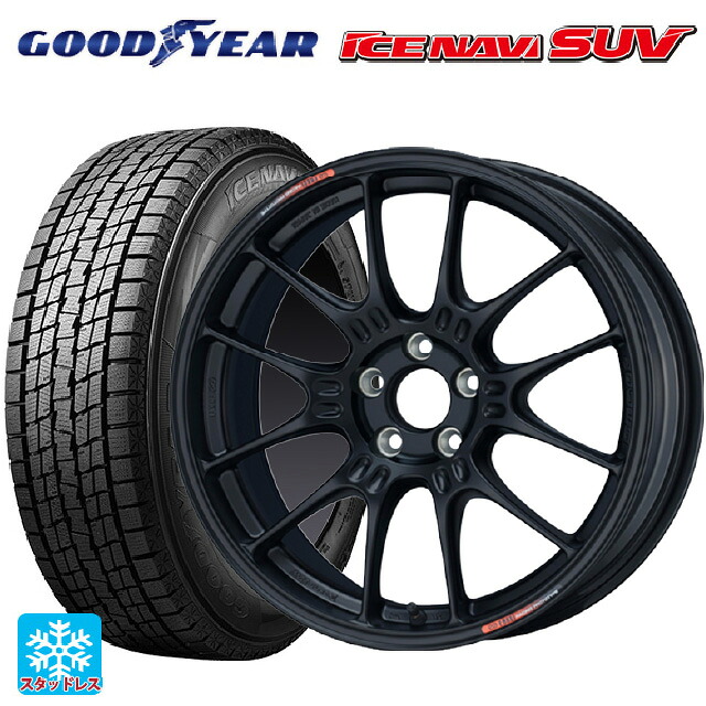 215/60R17 96Q グッドイヤー アイスナビ SUV # エンケイ レーシング GTC02 For GR86 / BRZ Cup Matte Black 17-7.5J 国産車用 スタッドレスタイヤホイール4本セット｜タイヤホイール専門店コニシタイヤ