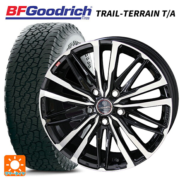 245/65R17 111T XL BFグッドリッチ トレイルテレーン T/A ホワイトレター 正規品 # 共豊 スマック クレスト サファイアブラックポリッシュ 17-7J 国産車用 サマータイヤホイール4本セット｜タイヤホイール専門店コニシタイヤ