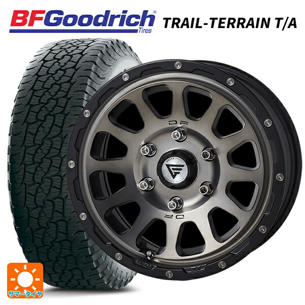 265/65R17 112T BFグッドリッチ トレイルテレーン T/A ホワイトレター 正規品 エクシズルライン デルタフォース オーバル マットスモークポリッシュ 17-8J 国産車用 サマータイヤホイール4本セット|タイヤホイール専門店コニシタイヤ