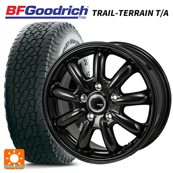 225/65R17 102T BFグッドリッチ トレイルテレーン T/A ホワイトレター 正規品 # ジャパン三陽 ザック JP209 グロスブラック 17-7J 国産車用 サマータイヤホイール4本セット|タイヤホイール専門店コニシタイヤ